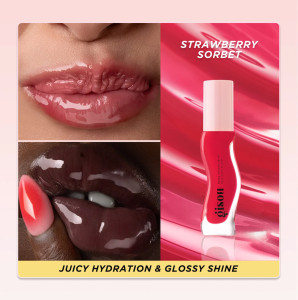 Масло для губ Gisou Honey Infused Hydrating Lip Oil - Strawberry Sorbet