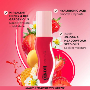 Масло для губ Gisou Honey Infused Hydrating Lip Oil - Strawberry Sorbet