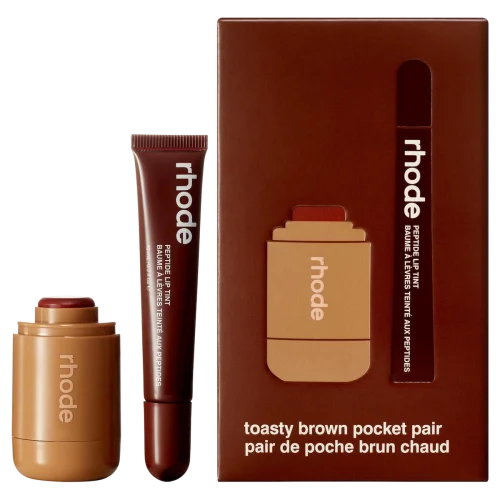Набор для губ и щек rhode Pocket Pair - Toasted Teddy + Espresso