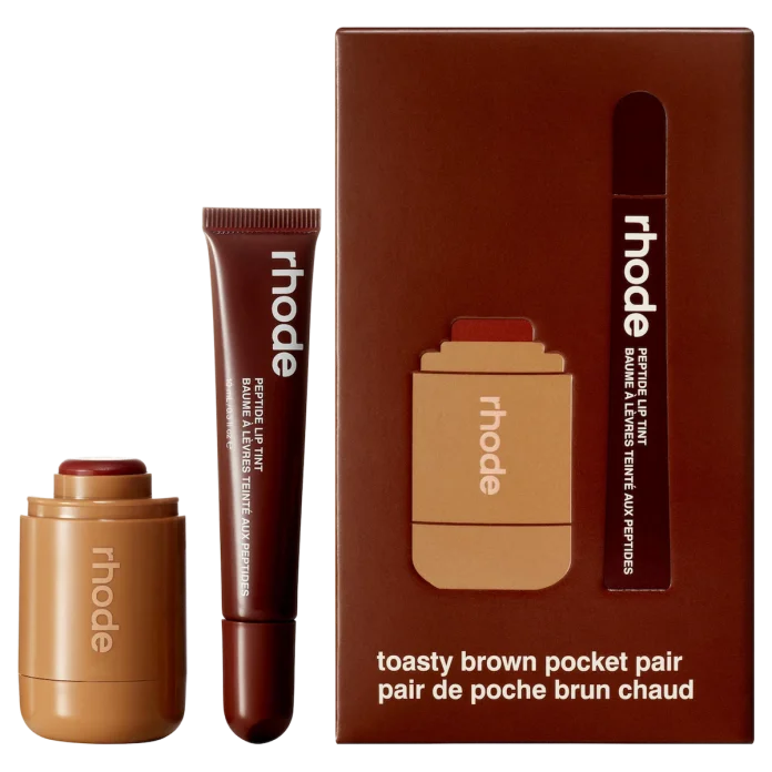 Набор для губ и щек rhode Pocket Pair - Toasted Teddy + Espresso