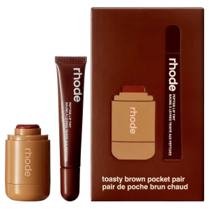 Набор для губ и щек rhode Pocket Pair - Toasted Teddy + Espresso