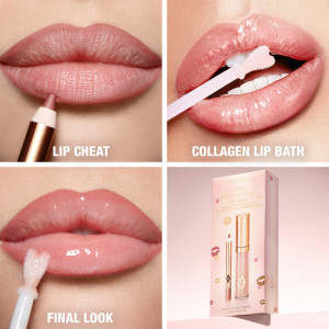 Мини набор карандаш+блеск Charlotte Tilbury Mini Glossy Pink Lip Gloss + Lip Liner Set - Fresh Pink