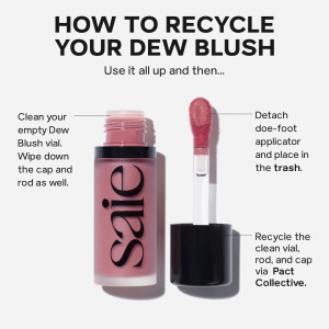 Жидкие румяна Saie Dew Blush Blendable Liquid Blush - Baby