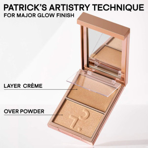 PATRICK TA Major Glow Crème & Powder Light Reflecting Translucent Highlighter Duo - Baby haylayterlar paletkasi