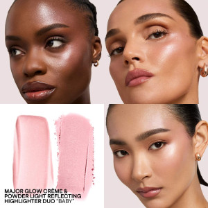PATRICK TA Major Glow Crème & Powder Light Reflecting Translucent Highlighter Duo - Baby haylayterlar paletkasi