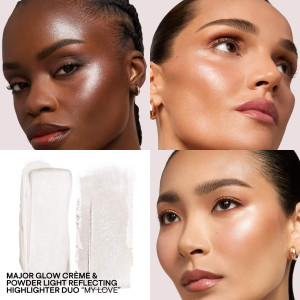 PATRICK TA Major Glow Crème & Powder Light Reflecting Translucent Highlighter Duo - My Love haylayterlar paletkasi
