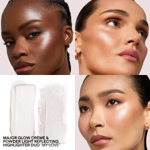 Дуэт кремового и пудрового хайлайтера PATRICK TA Major Glow Crème & Powder Light Reflecting Translucent Highlighter Duo - My Love