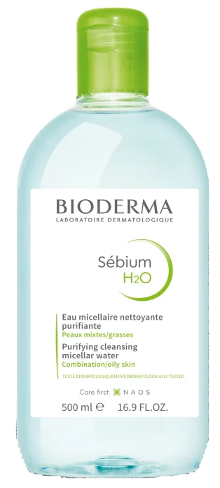 BIODERMA sebium h2o 500ml yog'li va aralash teri uchun mitsellyar suv