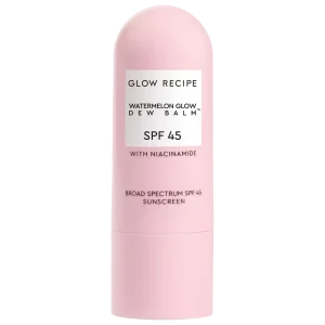 Glow Recipe Watermelon Glow Niacinamide Dew Balm Face Sunscreen Stick- SPF 45 niatsinamidli quyoshdan himoya qiluvchi stik