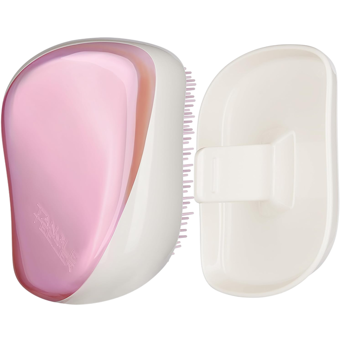 Расческа для волос Tangle Teezer компактная - розовый-голографический