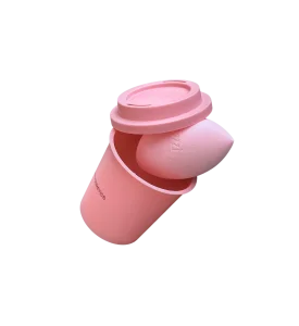 Femi Cosmetics - Baby Pink qulay saqlash stakanchali sponjiki