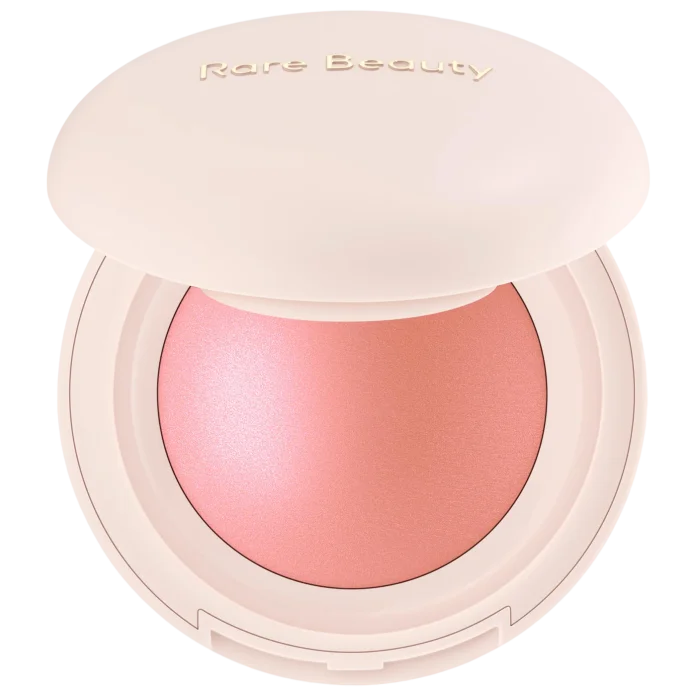 Rare Beauty Soft Pinch Luminous Powder Blush - Cheer (Selena's custom shade) - svetliy, teplyy rozoviy yaltiroq rumyana