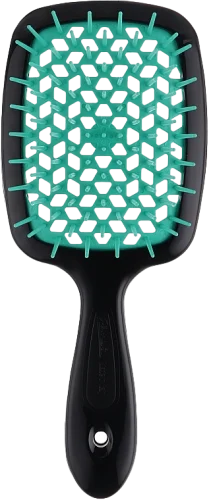 Расческа для волос Janeke Superbrush - черная/тиффани