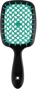 Расческа для волос Janeke Superbrush - черная/тиффани