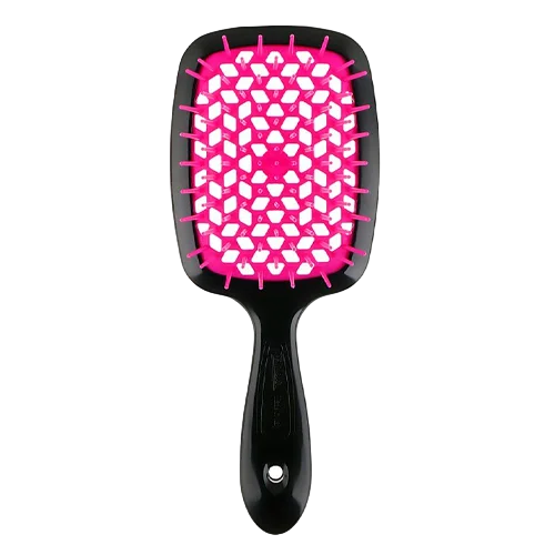 Расческа для волос Janeke Superbrush - черная/фуксия