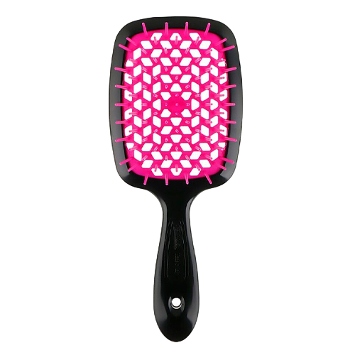 Расческа для волос Janeke Superbrush - черная/фуксия
