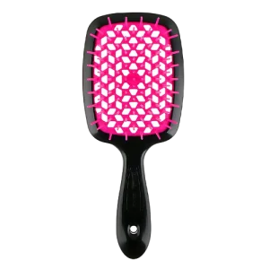 Расческа для волос Janeke Superbrush - черная/фуксия