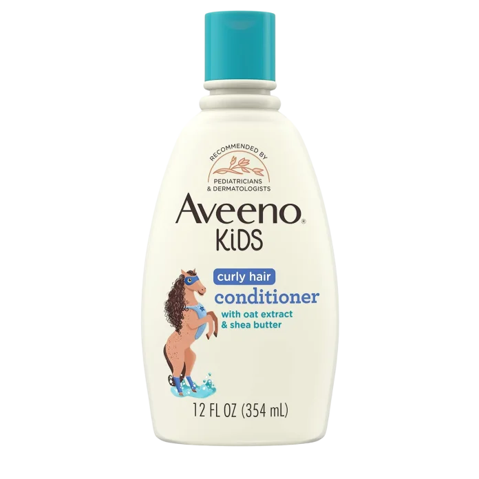 Aveeno Kids Curly Hair Hydrating Conditioner - 354ml jingalak sochlar uchun bolalar konditsioneri
