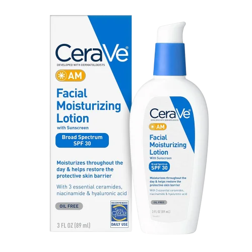 Дневной увлажняющий крем с гиалуроновой кислотой и ниацинамидом и SPF CeraVe AM Facial Moisturizing Lotion with SPF 30 - 89ml