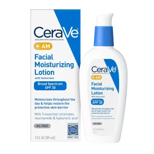 Дневной увлажняющий крем с гиалуроновой кислотой и ниацинамидом и SPF CeraVe AM Facial Moisturizing Lotion with SPF 30 - 89ml