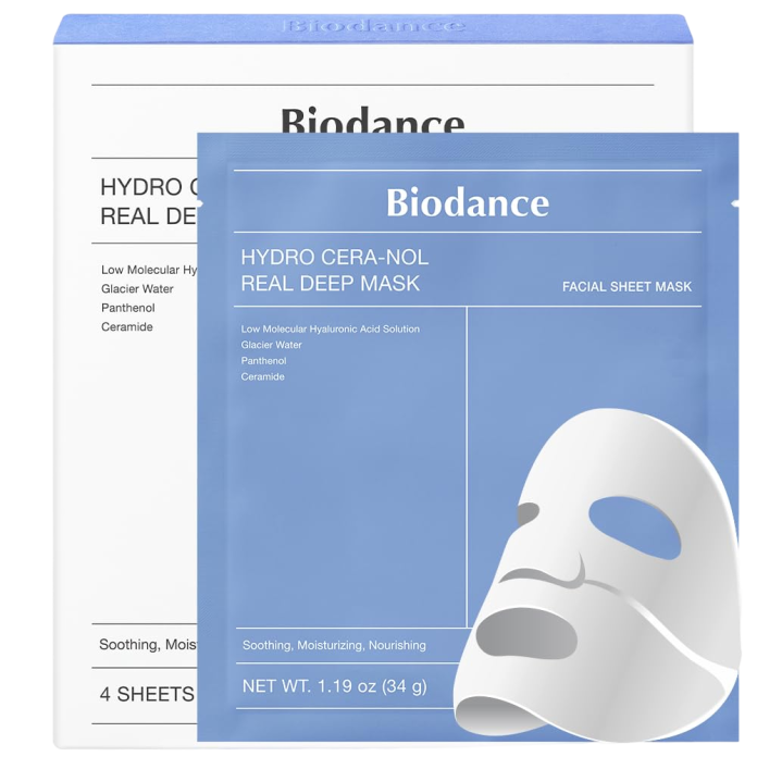 Маска гидрогелевая набор из 4х Biodance Hydro Cera-nol Real Deep Mask