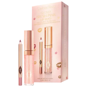Мини набор карандаш+блеск Charlotte Tilbury Mini Glossy Pink Lip Gloss + Lip Liner Set - Fresh Pink