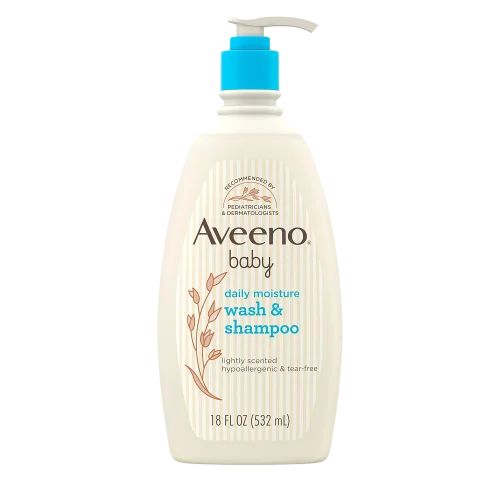 Гель для душа и шампунь для детей 2-в-1 Aveeno Baby Daily Moisture Gentle Body Wash & Shampoo - 532ml