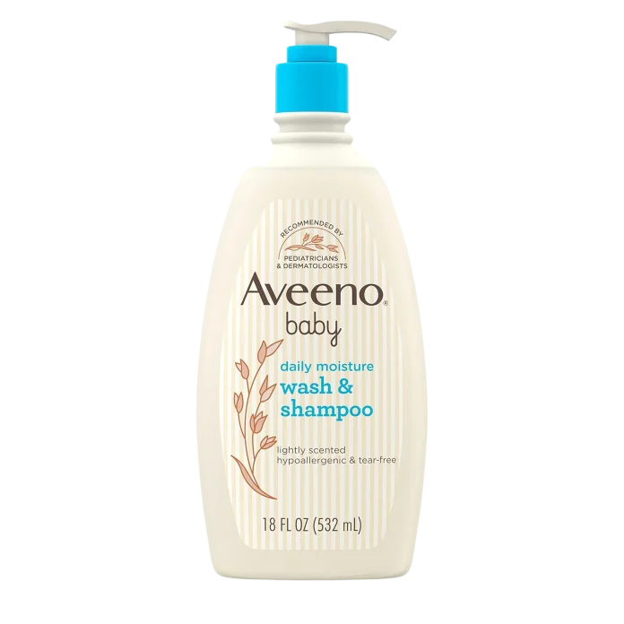 Aveeno Baby Daily Moisture Gentle Body Wash & Shampoo - 532ml bolalar uchun 2-in-1 dush geli va shampun