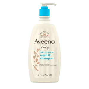 Aveeno Baby Daily Moisture Gentle Body Wash & Shampoo - 532ml bolalar uchun 2-in-1 dush geli va shampun