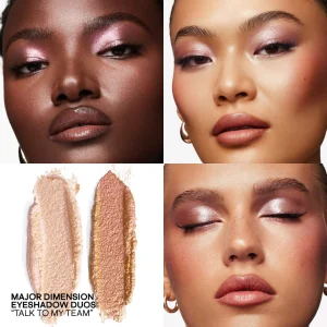 PATRICK TA Major Dimension Eye Illusion Eyeshadow Duo - Talk To My Team ko'z uchun yaltiroq tenlar dueti