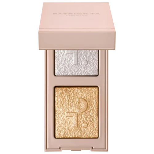 PATRICK TA Major Dimension Eye Illusion Eyeshadow Duo - We Need Better Lighting ko'z uchun yaltiroq tenlar dueti