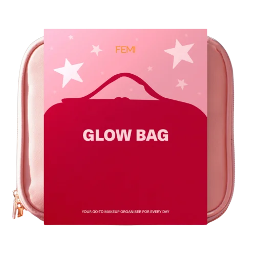 Косметичка с зеркалом и LED подсветкой FEMI Glow Bag - Baby Pink