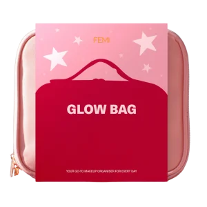 Косметичка с зеркалом и LED подсветкой FEMI Glow Bag - Baby Pink