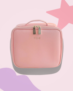 Косметичка с зеркалом и LED подсветкой FEMI Glow Bag - Baby Pink