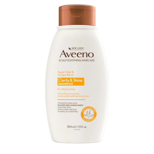 Очищающий и придающий блеск шампунь с яблочным уксусом Aveeno Apple Cider Vinegar Clarifying Shampoo 354ml