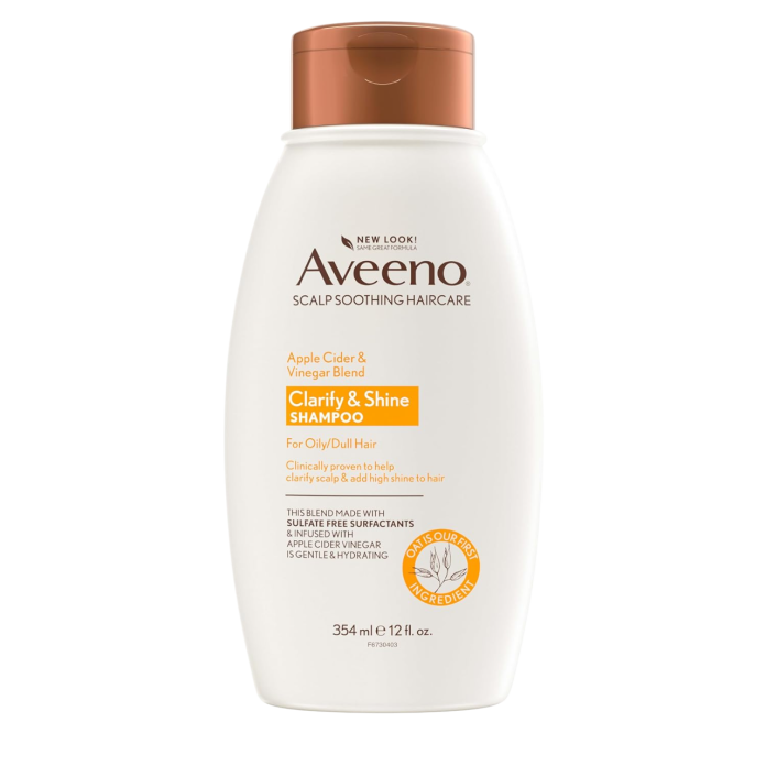 Очищающий и придающий блеск шампунь с яблочным уксусом Aveeno Apple Cider Vinegar Clarifying Shampoo 354ml