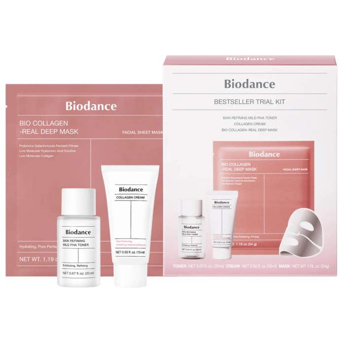Набор для ухода за кожей Biodance  Bestseller Trial Kit for Gentle Exfoliation, Skin Smoothing, and Pore Perfecting