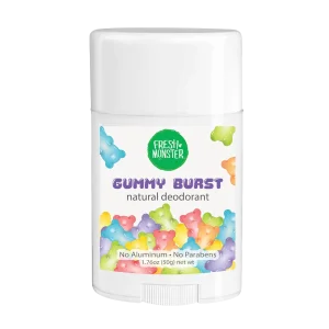 Натуральный дезодорант для детей Fresh Monster Natural Deodorant for Kids and Teens I Aluminum-Free, Paraben-Free and Hypoallergenic - Gummy Burst