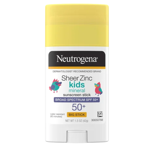 Neutrogena Sheer Zinc Детский минеральный солнцезащитный стик SPF 50+ водостойкий