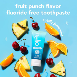Натуральная зубная паста "фруктовый пунш" Hello Natural Fruit Punch Flavor Baby & Kids Fluoride Free Toothpaste - 120ml