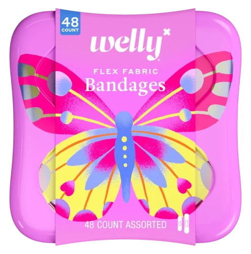 Набор тканевых пластырей Welly Bandages "Butterfly Patterns" - 48 штук