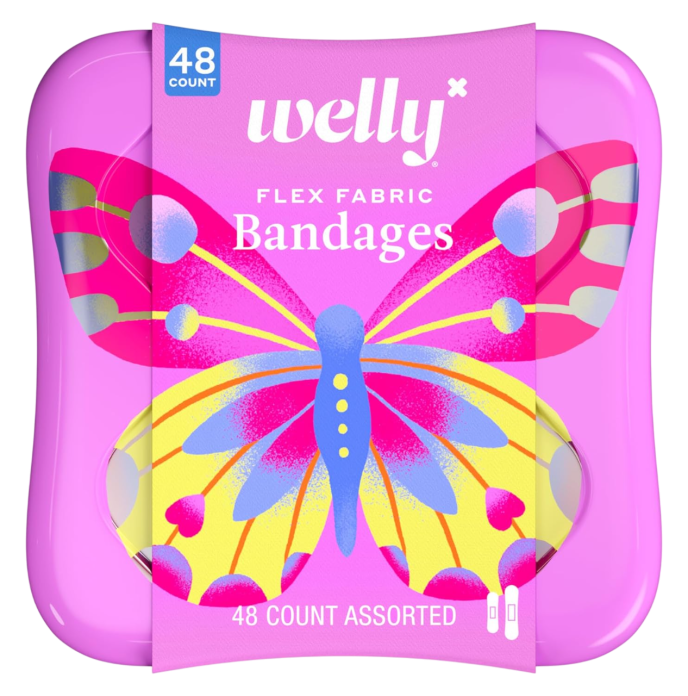 Набор тканевых пластырей Welly Bandages "Butterfly Patterns" - 48 штук