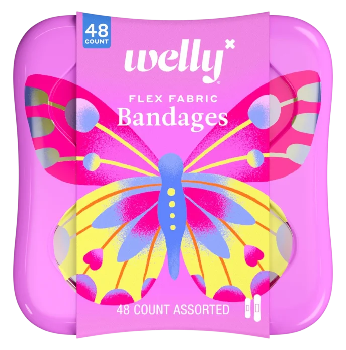 Welly Bandages "Butterfly Patterns" to'qima plastirlar to'plami - 48 dona