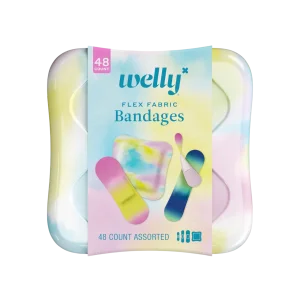 Welly Bandages "Colorwash Tie Dye Patterns" - 48 штук mato plastirlar to'plami