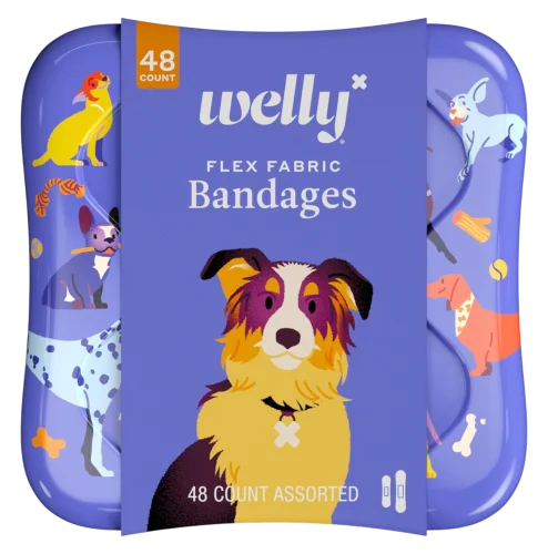 Набор тканевых пластырей Welly Bandages "Dogs Patterns" - 48 штук