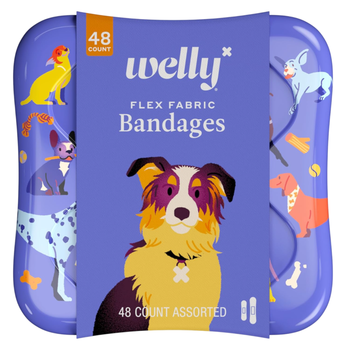 Набор тканевых пластырей Welly Bandages "Dogs Patterns" - 48 штук