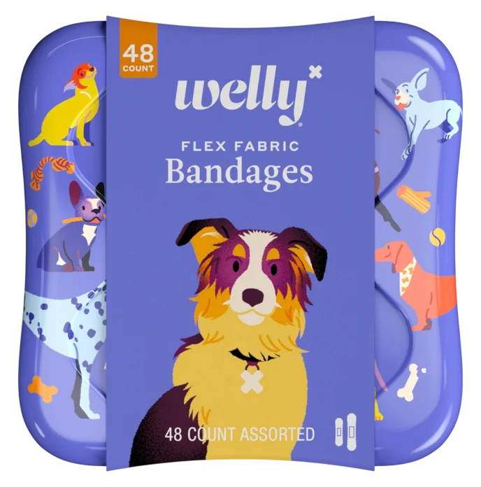 Welly Bandages "Dogs Patterns" mato plastirlari to'plami - 48 dona