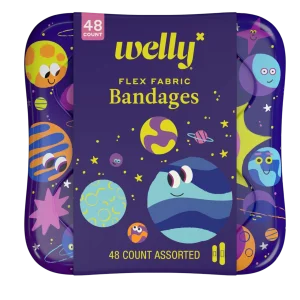 Welly Bandages "Space Patterns" - 48 штук mato plastirlari to'plami