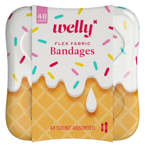 Набор тканевых пластырей Welly Bandages "Ice Cream Patterns" - 48 штук