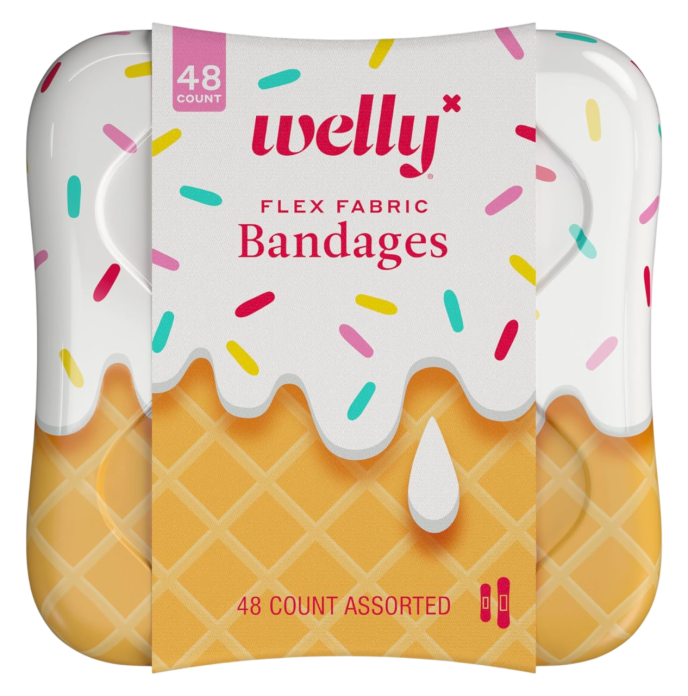 Набор тканевых пластырей Welly Bandages "Набор тканевых пластырей Welly Bandages "Ice Cream Patterns" - 48 штук" - 48 штук